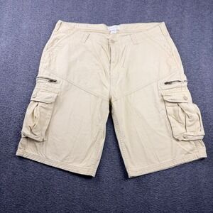 Redwood Creek Men's Cargo Shorts Size 36 Tan Beige Cotton Outdoor Utility Hiking